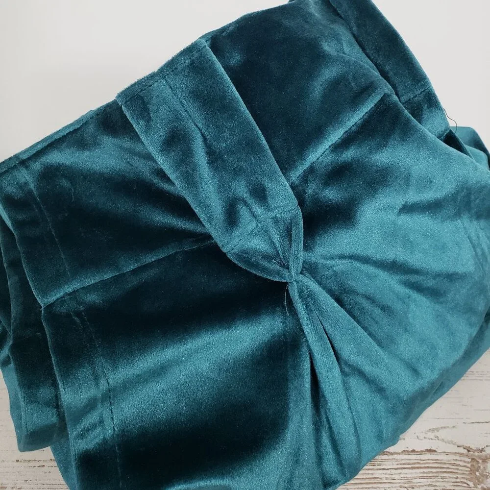 Cynthia Rowley  Teal Green Velvet Curtain Panels  (2) 31